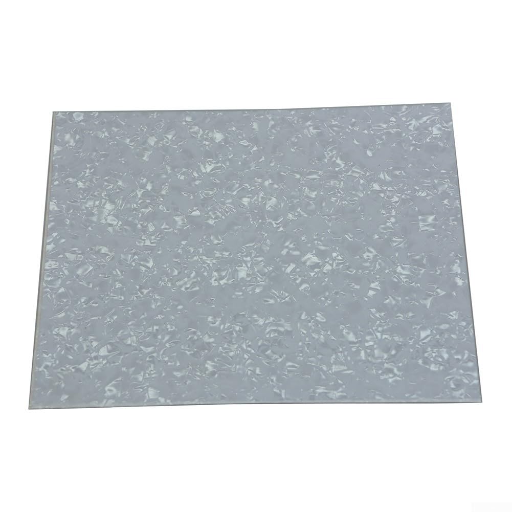 Gitarren Schutzfolie 25x20cm Transparent Klar(WHITE PEARL) | Hochwertiges PVC-Material, langlebig und robust, verhindert Abnutzung durch Plektrum, ideale Gitarrenpflege