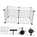 Abaodam 1Set Detachable Dog Isolation Fence Mesh Pet Enclosure and Dog Protection Net for Indoor Outdoor Use Black for Play and Rest