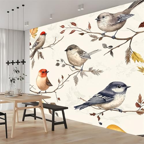Papier Peint Vintage Intissé Oiseaux : Rénovation Murale Facile