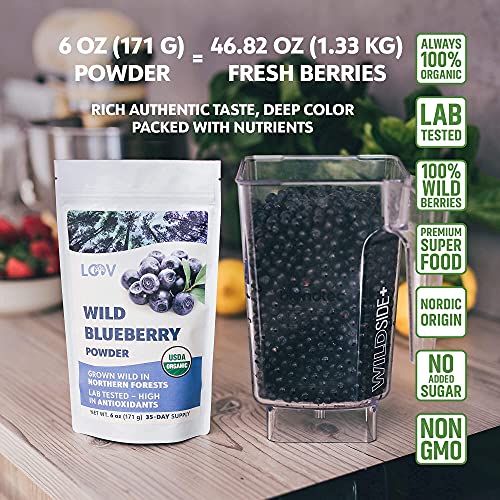 Bundle – 2 Items: Loov Organic Wild Blueberry Powder And Organic Blackcurrant Powder #TOP5