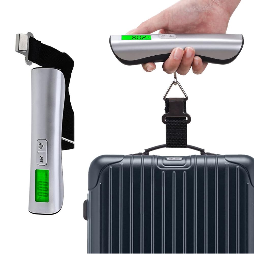 Azonee Handheld Luggage Scales, Weight Scale Heavy Duty 50 kg/110 lbs  Handheld Digital Portable Travel Backpack Scale with Hook for Baggage  Suitcases in Airport, Target Setting/Overweight Alert : Amazon.ae: Fashion