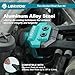 LIBRATON Pop Rivet Gun Kit, Two-Handed Rivet Gun, Heavy Duty Rivet Gun Kit, Pop Rivet Tool with 250 Aluminum Rivets in Box, 5 Tool-Free Interchangeable Nozzles, 5 HSS Drill Bits, for Automotive, Metal