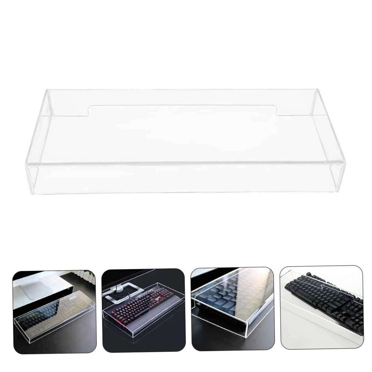 Copertura Per Tastiera in Acrilico Rimovibile Trasparente, Protezione Anti-polvere Resistente Ai Graffi Per Tastiere Desktop Modello K70, Accessorio Pratico Per Uso Domestico e Ufficio