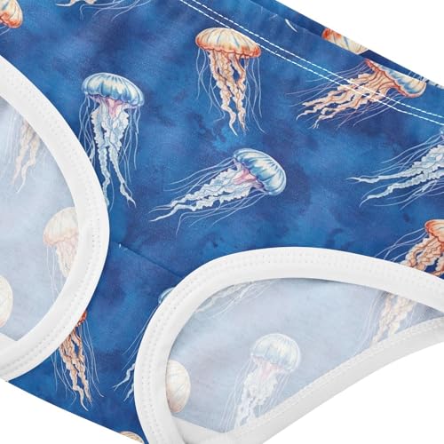 Joisal Jellyfish Tentacles Blue Girls Underwear Toddlers 2t Cotton Cute Panties Girl Designer Briefs Girls Undies4