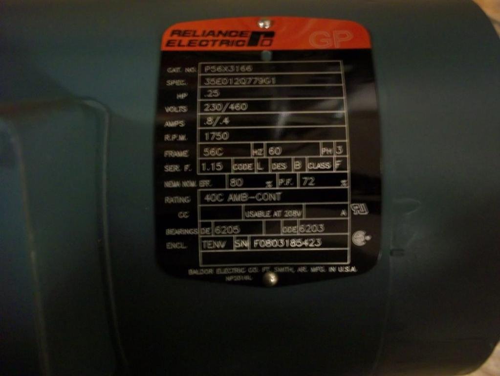 Baldor P56X3166 Baldor Motor