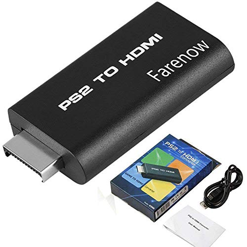 Video AV Adapter for Sony Playstation 2 PS2 to HDMI Converter w/ 3.5mm Audio Output, for HDTV HDMI Monitor by Farenow