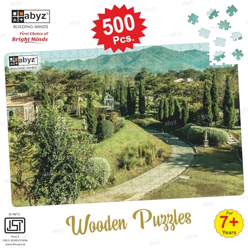 Image of ABYZ Wooden Jigsaw Landscape Puzzle with 500-Pieces Play and Learn Educational Puzzle for Kids and Children Aged 7+ & Adults Toy for Improving Memory & Problem Solving