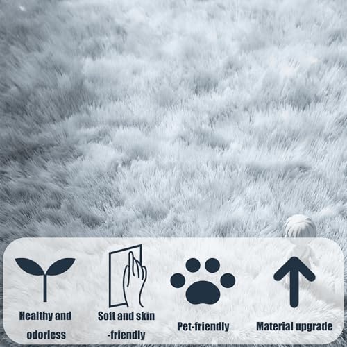 Tapis de salon antidérapant gris clair pour un espace chaleureux - 4