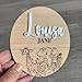 Custom Name Sign with Engraved Animals, Personalized Baby Announcements Sign, Nursery Room Decor, Jungle Theme (Design 2)