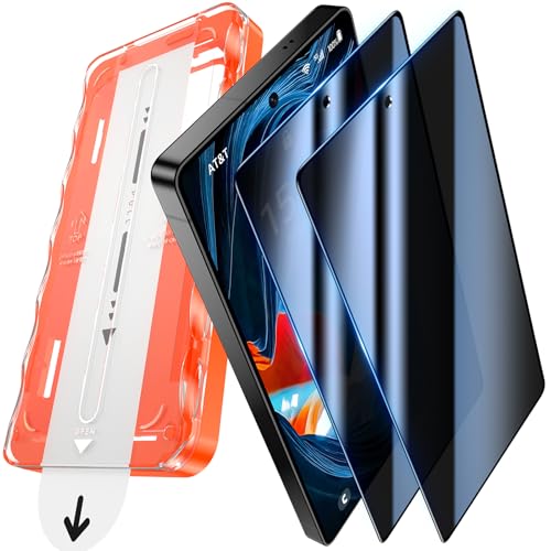 UniqueMe for Samsung Galaxy S25 Ultra Privacy Screen Protector - 2 Pack [Easy to Install] [Bubble-Free] 9H Tempered Glass Screen Protector Full Coverage [Anti-Spy] Case Friendly [Auto Dust-Remove]