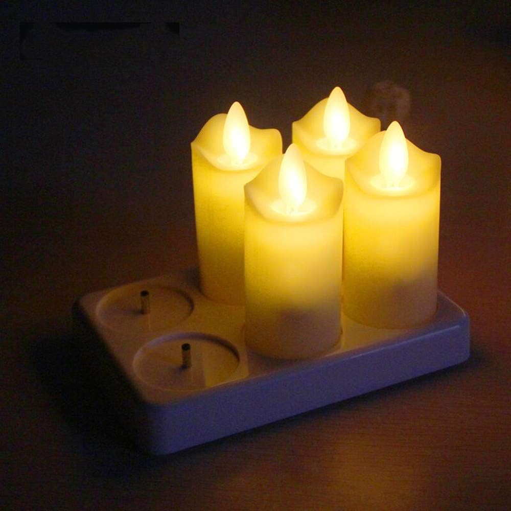 Up To 50% OFF 12pcs Flickering Flameless Candles with Moving Wick, Rechargeable Tea Light Candles with Chargeable Base, Battery Operated LED Candles, Pillar Electric Lights for Garden Home Party Wedding Festival Black Friday 🔥 12pcs Flickering Flameless Candles with Moving Wick, Rechargeable Tea Light Candles with Chargeable Base, Battery Operated LED Candles, Pillar Electric Lights for Garden Home Party Wedding Festival