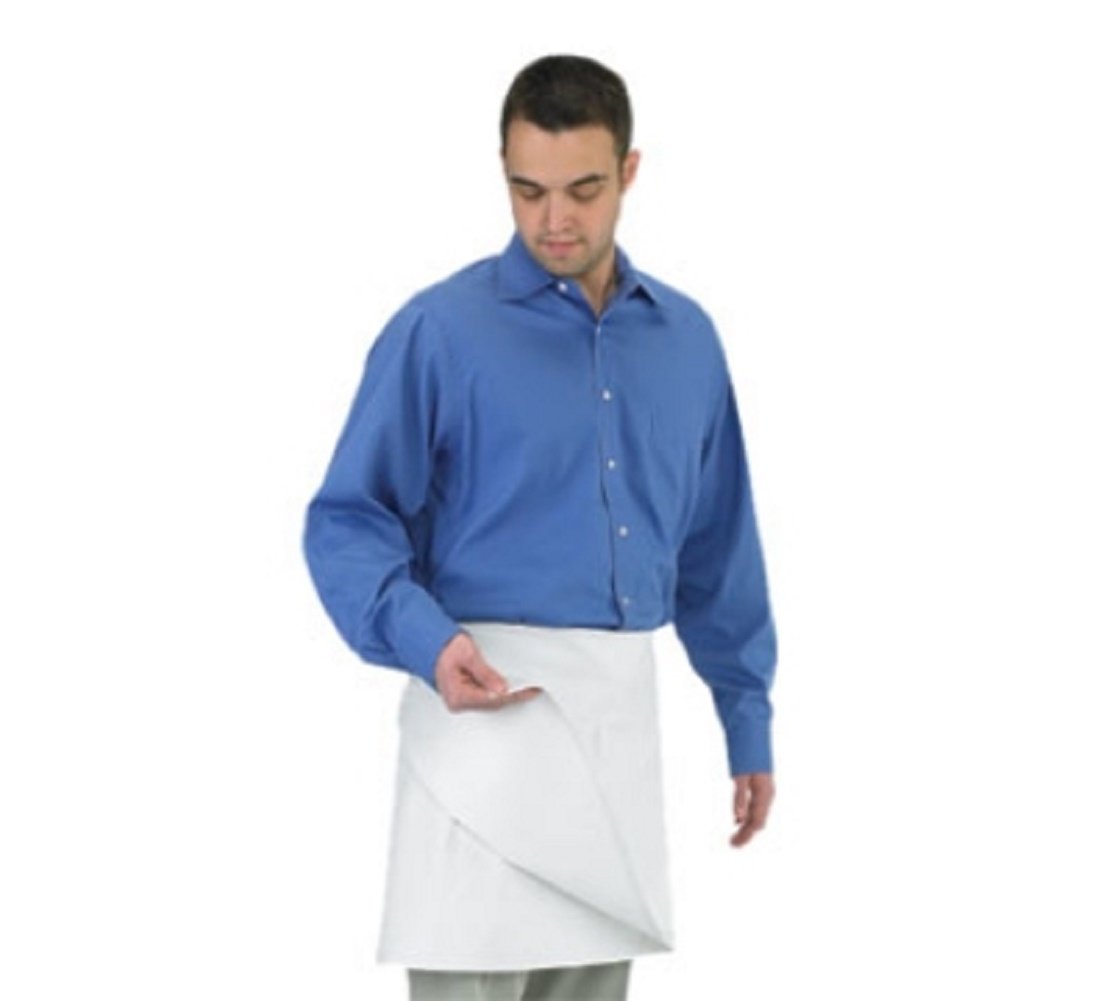 Chef Revival 603FW Poly Cotton 4 Way Apron Waist Apron, 17 by 34-Inch, White