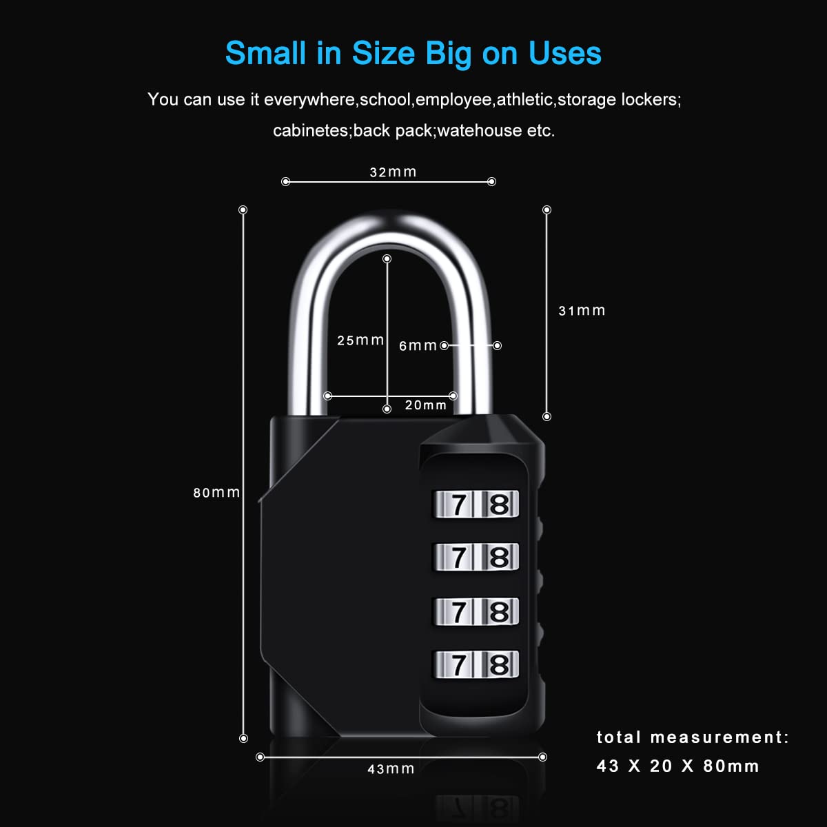 Diyife Diyife Combination Padlock, [2 Pack] 4 Digit Locker Lock Weatherproof Lock Outdoor Combination Lock for School Gym Locker,Toolbox, Fence, Gate, Hasp, Cabinet(Black & Green) in use