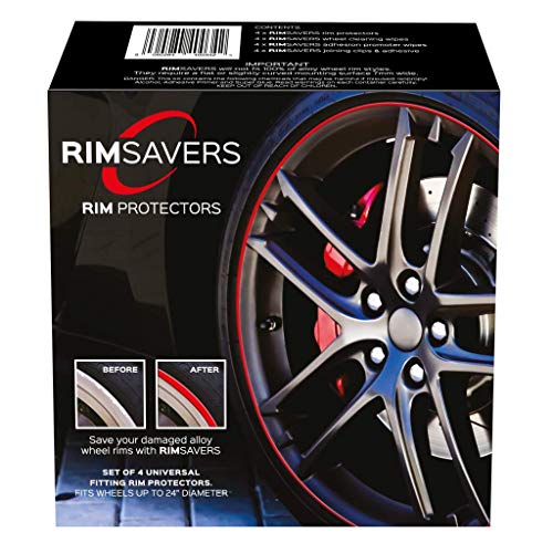 RimSavers RimBladesUSA Set of 4 Rim Protectors - Yellow | Alloy Wheel Protection | The Original Rim Protectors | Easy to Install