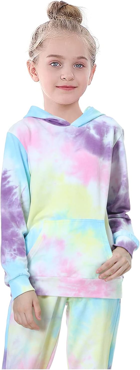 Deeorla Little Boys Girls Cotton Tie Dye Hoodies Long Sleeve Pullover Sweatshirts for Big Kids 5-15Years - Image 2
