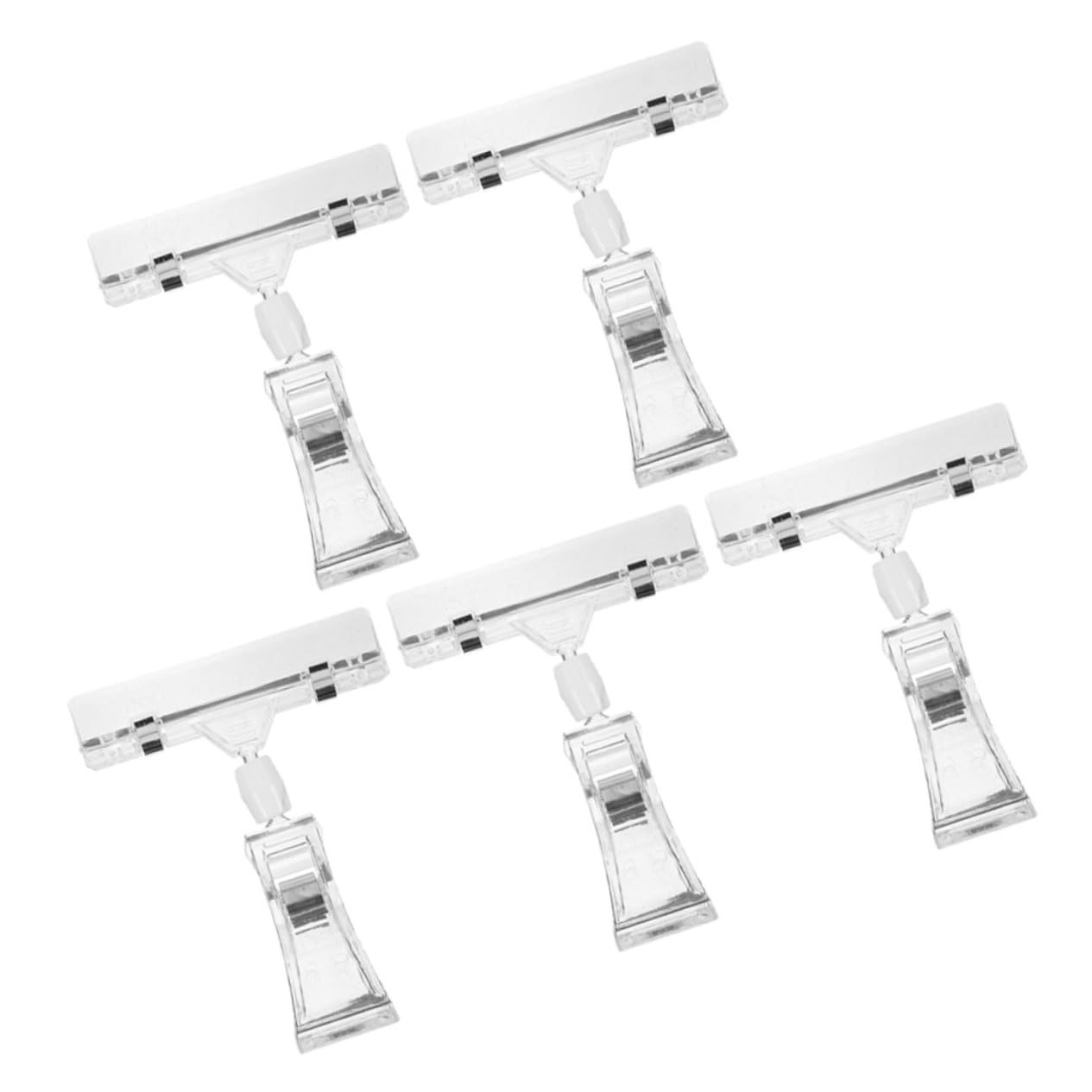 SHINEOFI 5 Sätze Ausstellungsstand Garage Clip Fan-shop Steht Geschäft Klips Display Stand Werbetafel - Anzeigehalter Multifunktionale Schilderhalter Preisschildhalter Plastik 5 Stücke * 5