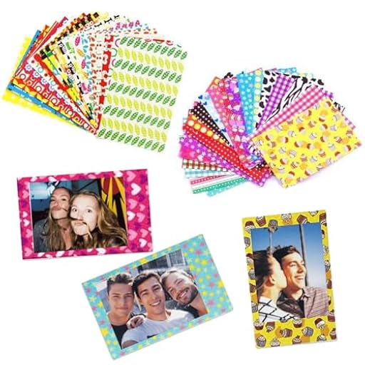 BEPSYOM 40 Piezas de Pegatinas de Borde de Foto, Pegatinas de Marco de película fotográfica compatibles con Mini 9/8/7S/70/26/50S/90/40/11/12 cámara instantánea (Coloridas) | Ya disponible en tu tienda friki favorita! En mundofriki.es!