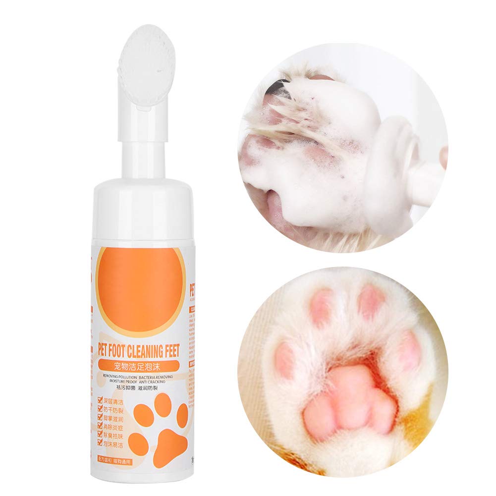 Amazon | 肉球クリーナー、150ml 洗い流さない水なしペット足裏洗浄泡