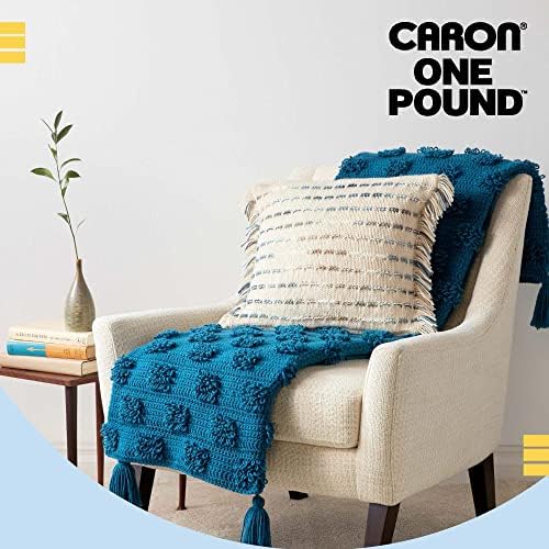 Caron One Pound Black Yarn - 2 Pack of 454g/16oz - Acrylic - 4 Medium (Worsted) - 812 Yards - Knitting/Crochet - 3
