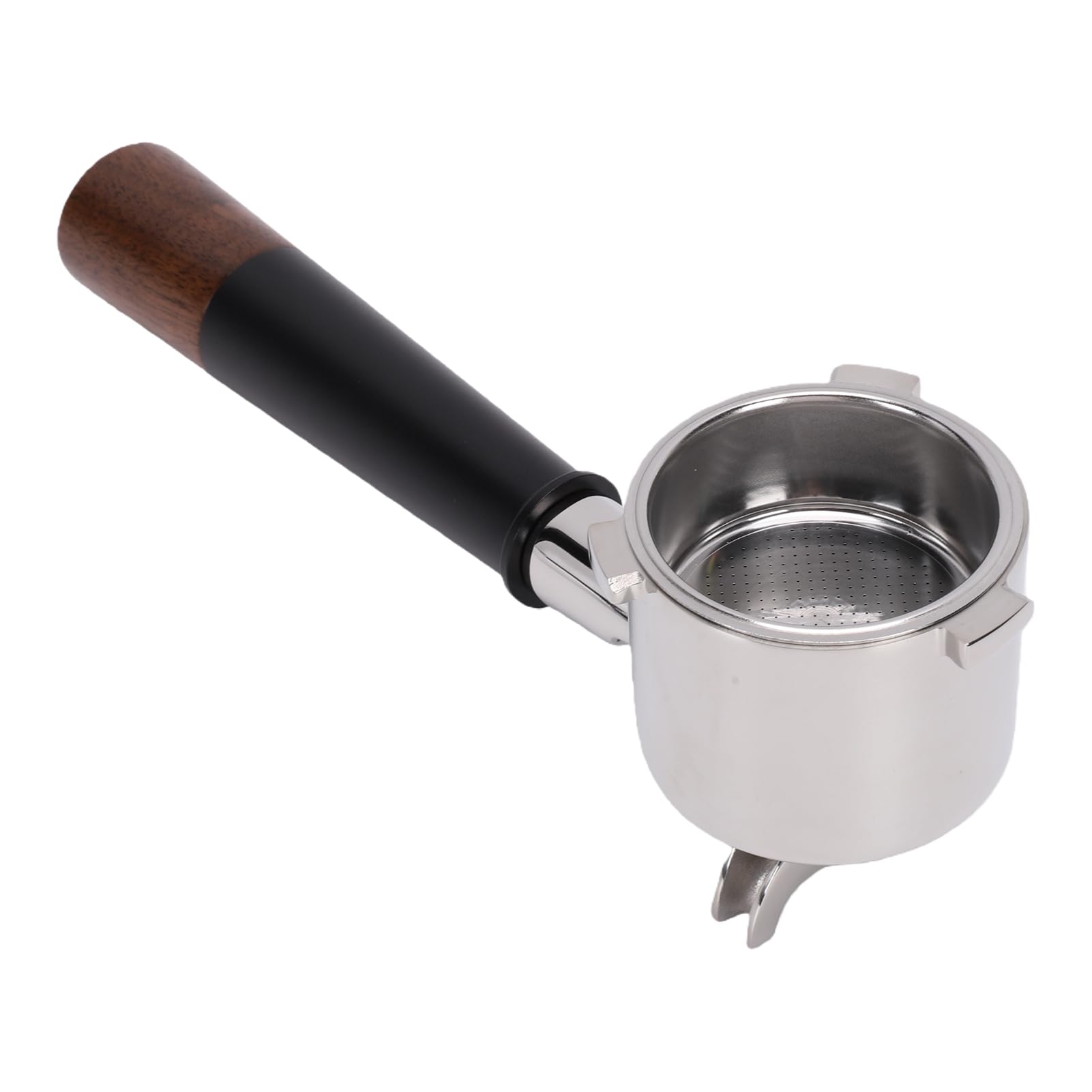 RIZGHWOY Portafiltro Macchina caffè, Filtro caffè 51 Mm 3 Orecchie | Manico in Legno di Noce, Acciaio Inox 304, Compatibile con EC9155, EC9255