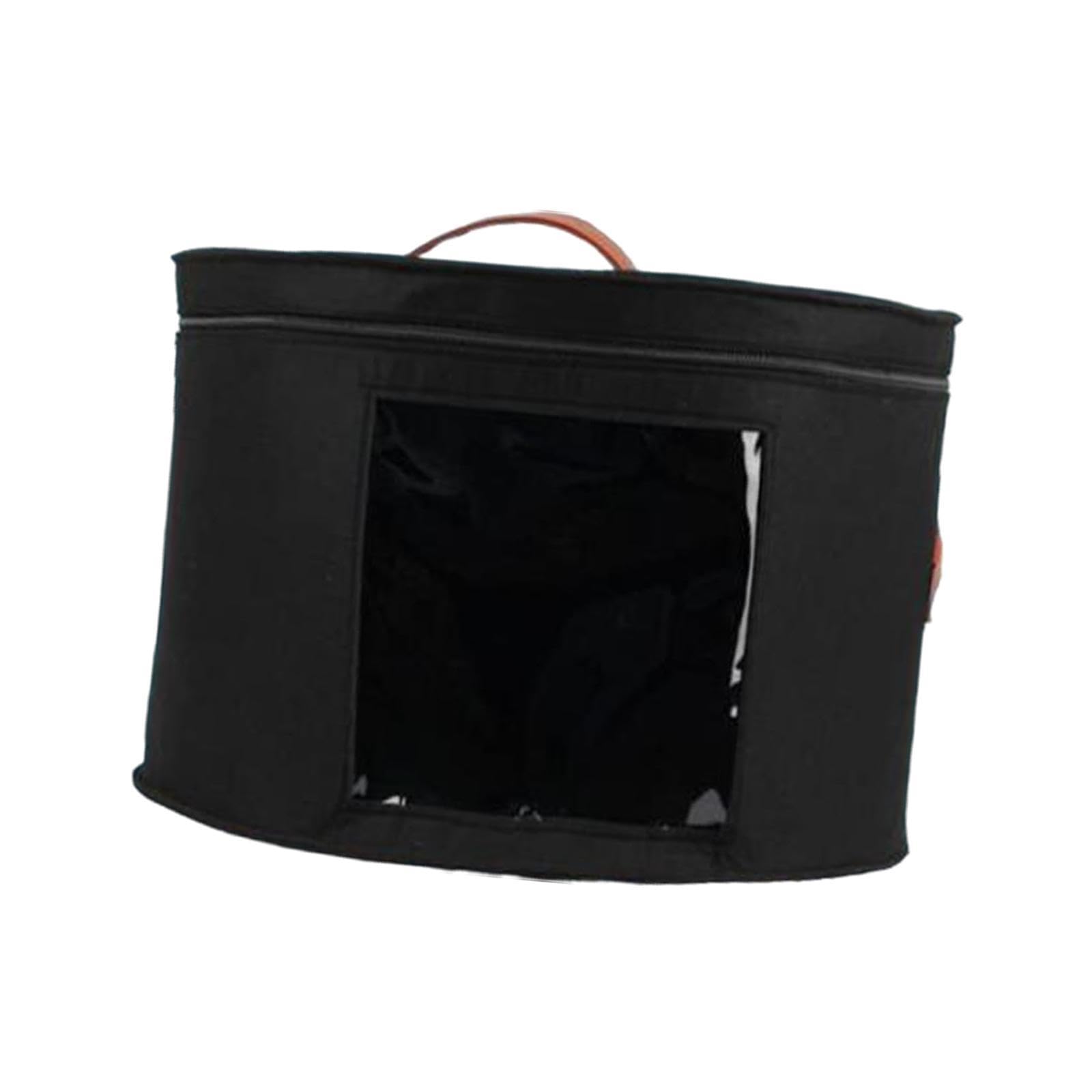 UGPLM Hat Storage Box with Zipper Portable Hat Carrier Home Storage Hat Organizer Bag, Black