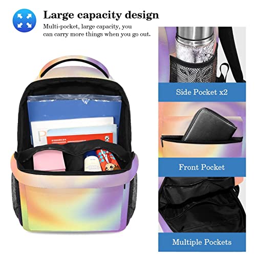 Sac à dos dégradé doux multicolore style moderne pour étudiants