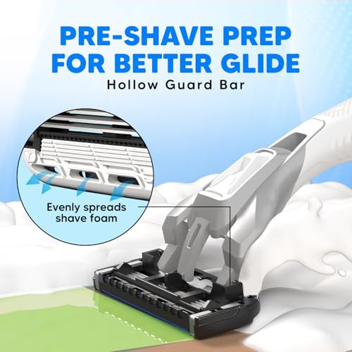 Image of LetsShave Pro 6 Portable Starter Kit for Men | World's First 6-Blade Disposable Razor with, 2 Transparent Shave Gel (15ml) & 1 After Shave Balm (30ml) | Travel Grooming Kit for Smooth Shave