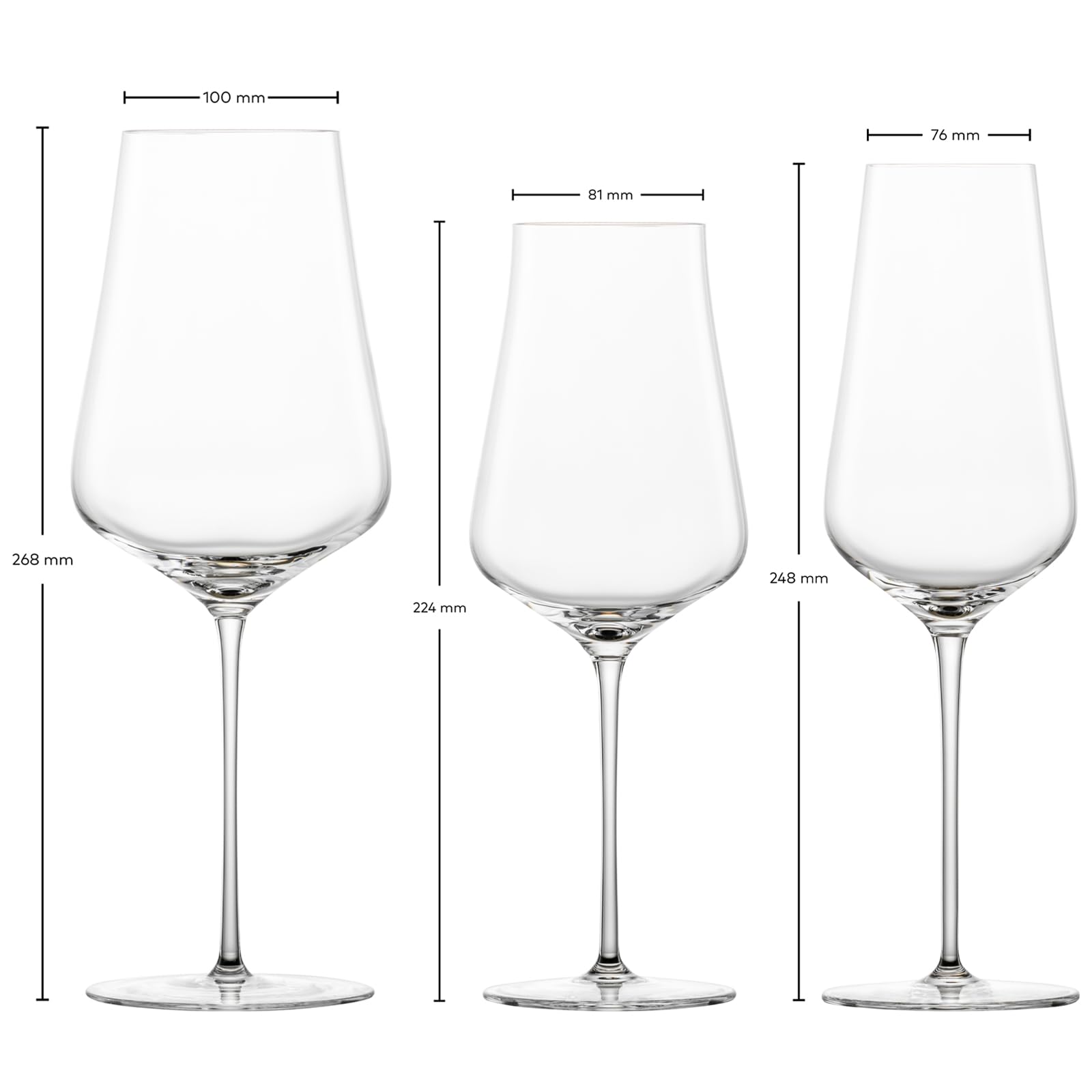 Zwiesel Glas Wein- und Champagnergläser Duo (6-er Set), hand- und maschinengefertigte Weingläser für Rotwein, Weißwein und Champagner, spülmaschinenfeste Tritan-Kristallgläser