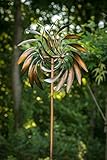 TS Gardendeco Windspiel Feder Iron, pulverbeschichtet und handpainted, bronze, 59 x 26 x 214 cm, 134397 - 3