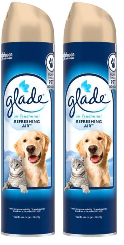 Glade Aérosol Pet Range - Infusé Aux Huiles Essentielles - Idéal Contre Les Odeurs Des Animaux - 1 Aérosol, 300ml (Lot de 2)