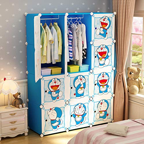 Armoire pour enfants en plastique assemblé avec casier-tiroir et penderie bébé