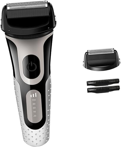 Hemoton Afeitadora eléctrica para hombres, afeitadora inalámbrica para hombres, afeitadora de pelusa recargable, afeitadora portátil de viaje,