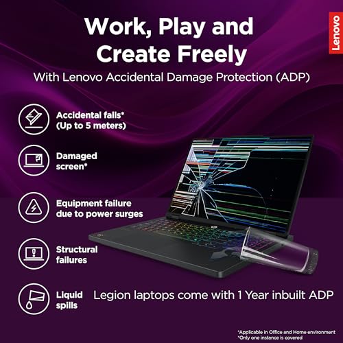 Image of Lenovo Legion 5 2026 Intel Core Ultra 7 356H | NVIDIA RTX 5060 8GB (16GB RAM /512GB SSD /WQXGA OLED /165Hz /15.3 inch (38.3cm) /Windows 11 /Office 2024+AI Now /Black /1.87Kg), 83RW004JIN AI Powered Gaming Laptop