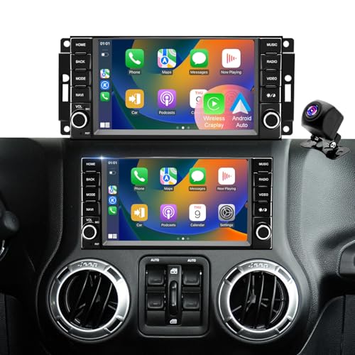 Car Radio for Jeep Wrangler JK 2007-2017, Dodge Ram 1500/2500/3500 ...