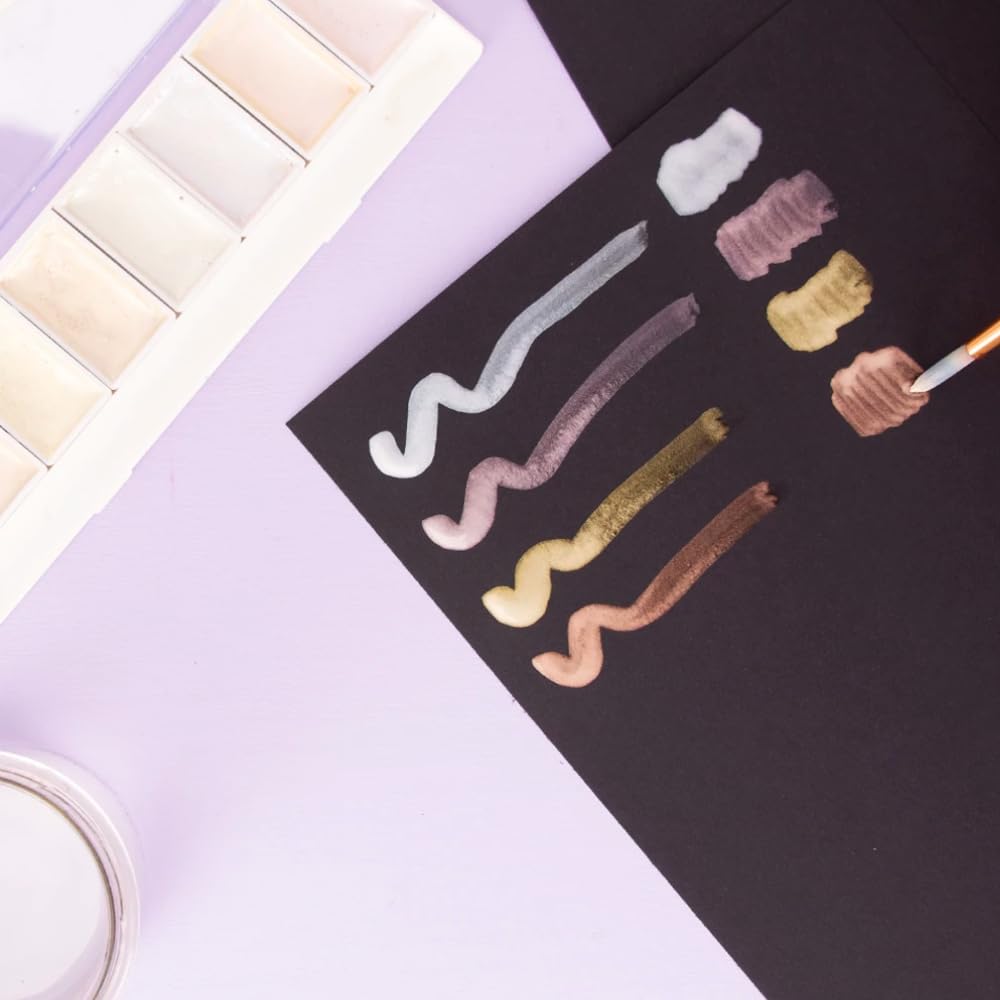 Craftelier 25 Fogli Cartoncino Nero A4 250gsm Liscio per Fustellatura, Biglietti, Scrapbooking