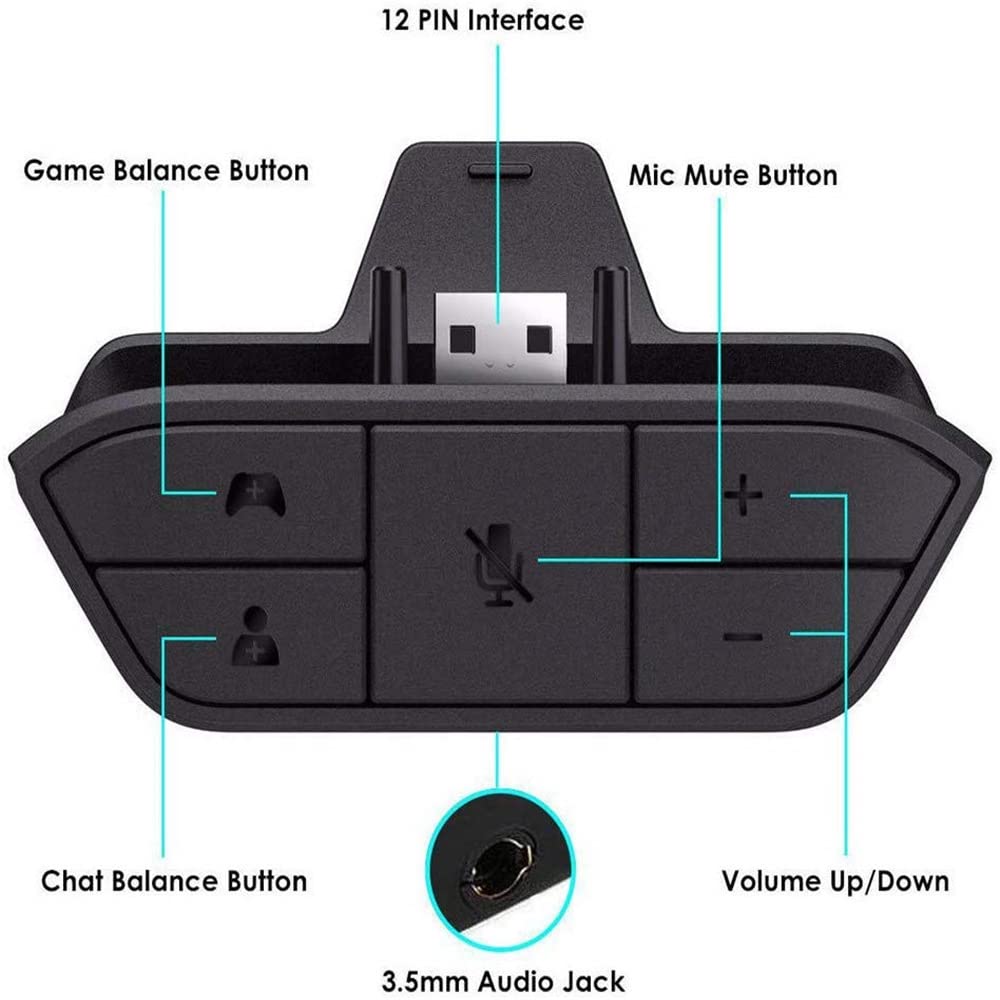 Adattatore audio per cuffie stereo per controller Microsoft Xbox One, adattatore per cuffie stereo per controller Microsoft Xbox One