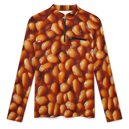 Baked Beans Men's Sun Protection Shirts UV SPF UPF 50+ Long Sleeve Rash Guard Lightweight3