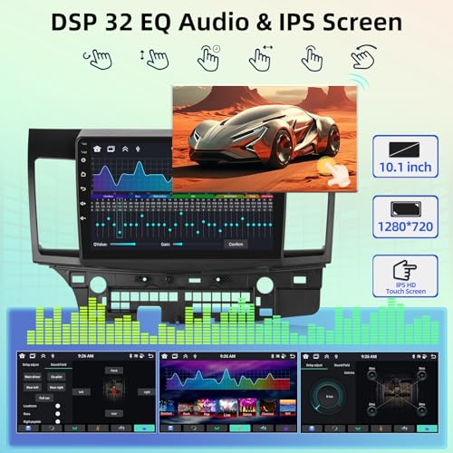 Rádio automotivo de 8 núcleos [4G + 64G] para Mitsubishi Lancer 2008-2017 - Android 13 Touch Screen