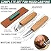 BeaverCraft S01 Wood Spoon Carving Knives Set Spoon Making Tools Kit Whittling Knife Hook Knife Right-handed Bowl Cup Kuksa for Beginners Woodworking Professional Wood Carving Kit