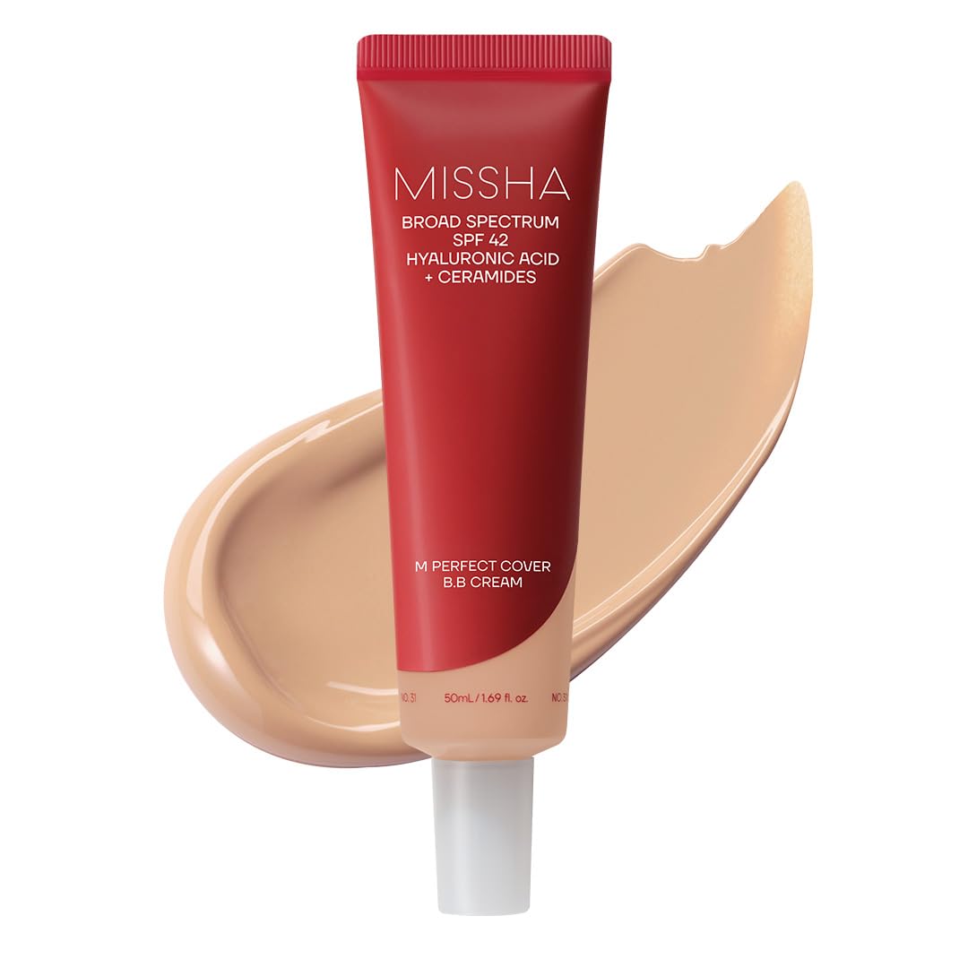 MISSHA M Perfect Cover Bb Cream Spf42 Pa+++ - (50Ml, No 31 - Golden Beige) | Matte Finish | Full Coverage | All Skin Types I Radiant Glow, 1 Count-image-14