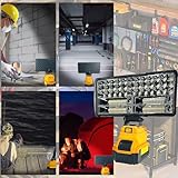 Cordless LED Work Light for Dewalt 20V Battery, 90W 6800ML Wide Beam Flood Lamp with Two USB Charging Port LED Light for Emergency, Workshop, Garage (No Battery) - Image 6