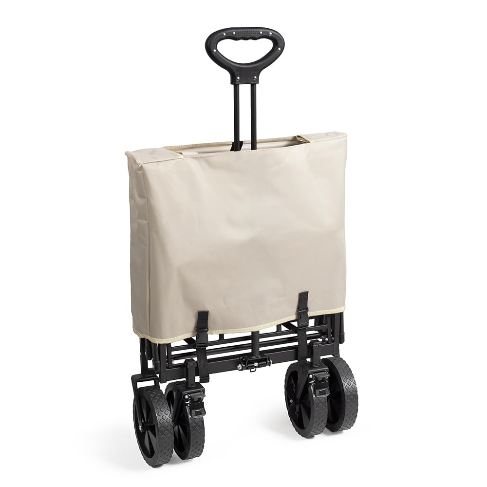 Livoo – Chariot de Transport Pliable SEP137C – 89L, jusqu'à 120 kg, Rotation 360°, Freins intégrés