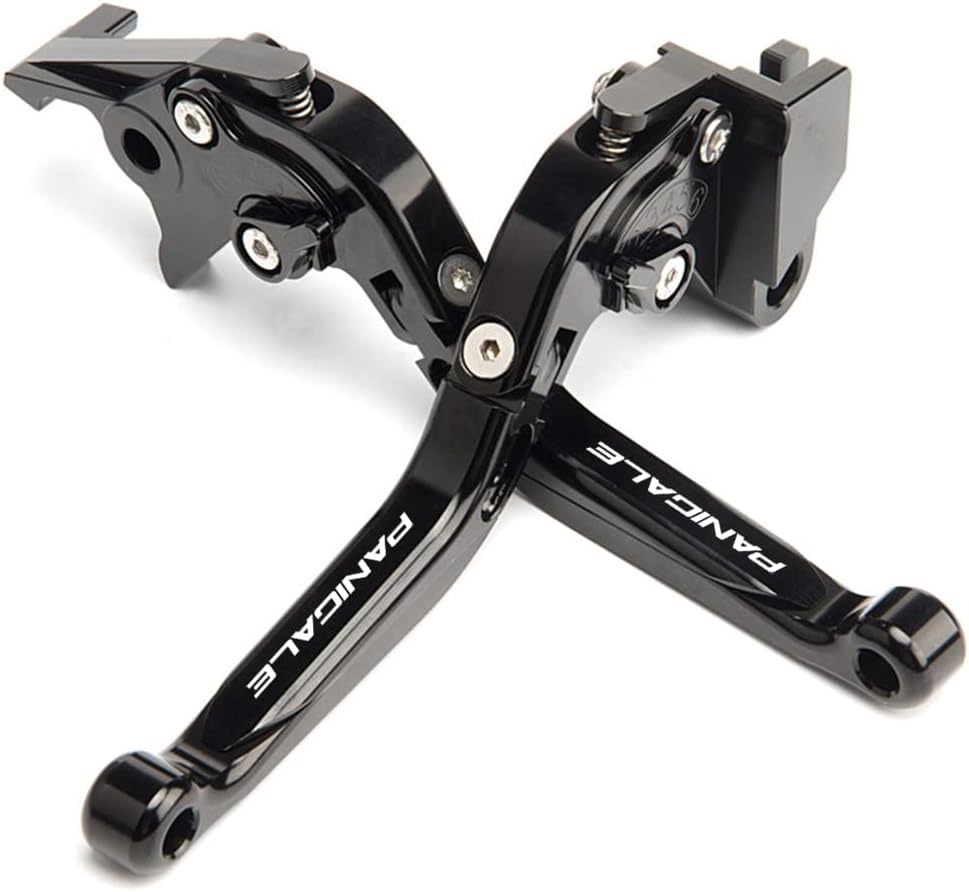 ESPEEDMTC For Ducati 899 959 Panigale V2 V4/ S/R/ 1199 1299 Panigale/S/R/Tricolor Modified CNC aluminum Alloy Length Adjustable Foldable Brake Clutch Lever Accessories (Black)
