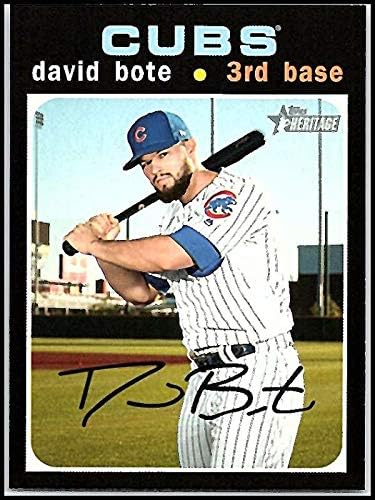 2020 Topps Heritage 84 David Bote Chicago Cubs MLB Baseball Trading Card