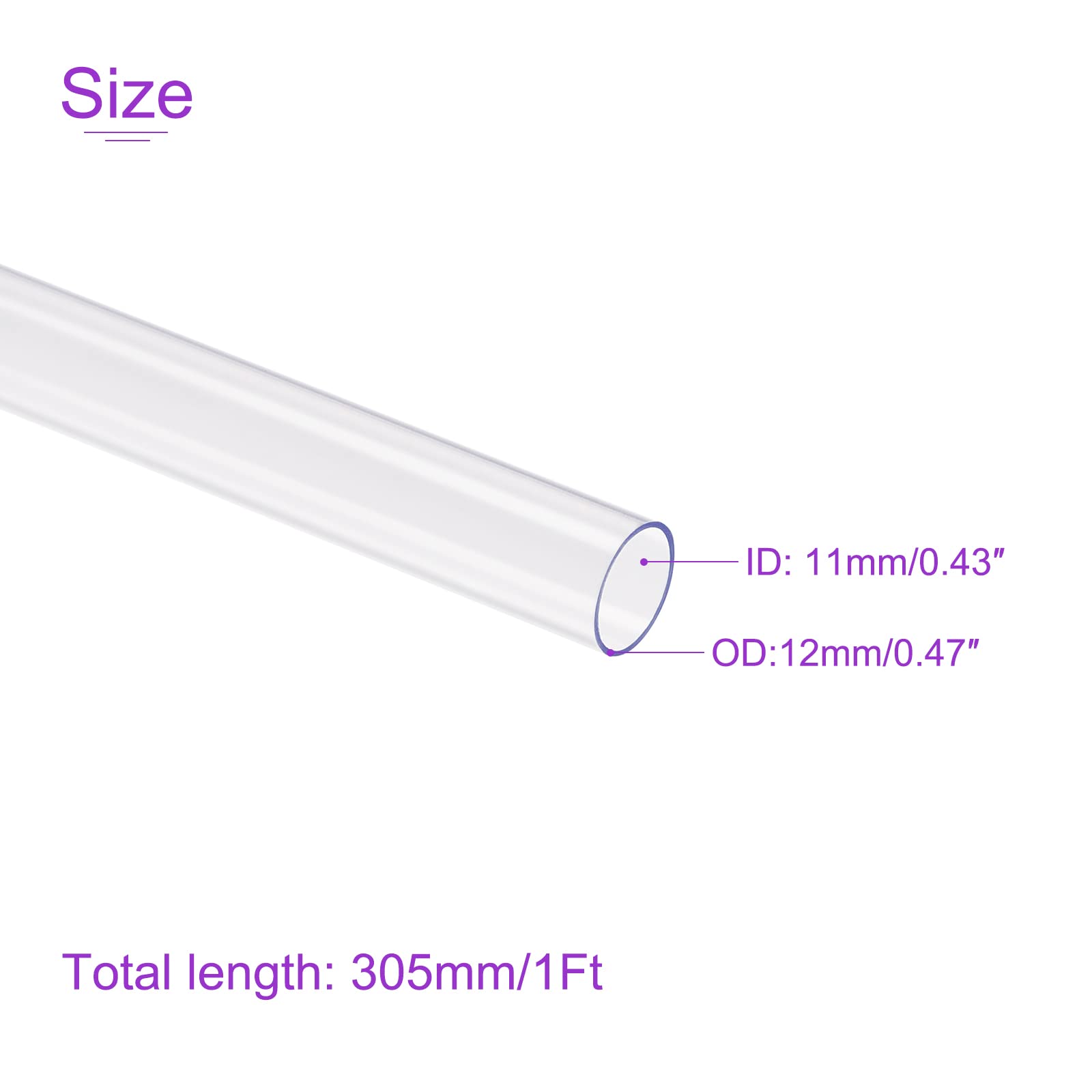 DMiotech 4 verpakkingen 10 mm x 10 mm x 250 mm massieve PMMA