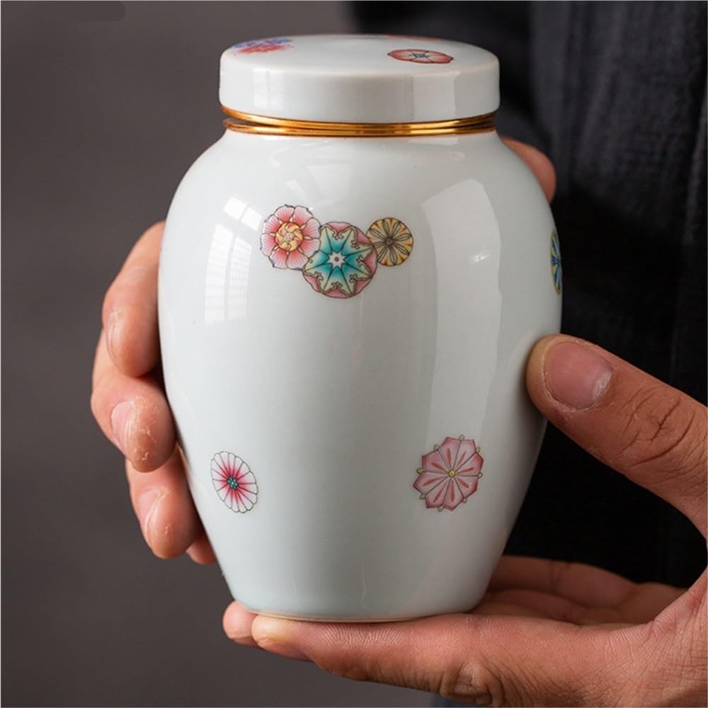 Organizador de Bolsitas de Té Recipiente de cerámica for almacenar té suelto, pequeño recipiente sellado, for condimentos de cocina, juego de té, un solo recipiente, vacío Organizador de Té Contenedor