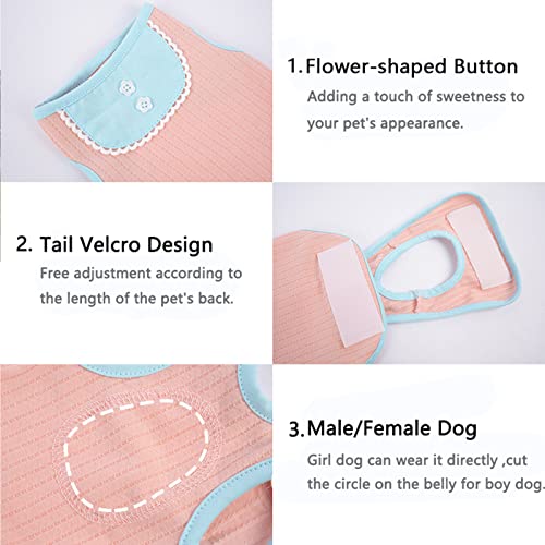 Image of Dog Surgery Recovery Suit After Spay Pet Shirt Dog Abdominal Wounds Anxiety Vest Calming Shirt Female Dogs Spay Suit Surgical Recovery Post Surgery (DRS02-Beige-2XL)