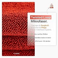 Chemicalworkz® Shark Towel Trockentuch 1400 GSM rot 80x50cm - saugstarkes Fast Dry Microfasertuch extra groß Autopflege | Fusselfrei, Streifen- & schlierenfreies Trocknen | Auto, Motorrad & Dusche – Ansicht 3
