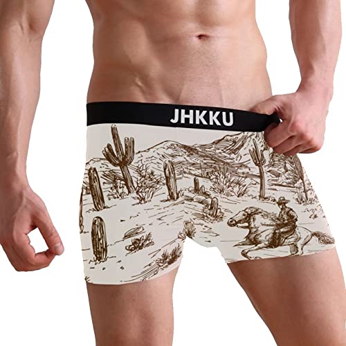 Men's Boxer Briefs Boxer Shorts Soft Comfort Trunk Underwear for Men No Fly4