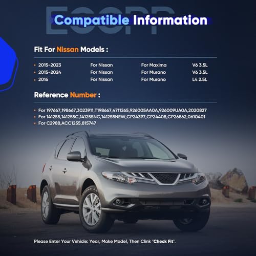 Image of ECCPP AC Compressor 2015-2023 for Nissan Maxima for Nissan Murano 3.5L | Fast Cooling Air Conditioning Compressor